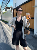 Xixi 2025 Spring And Summer New Simple Temperament Pure Knitted Bottom Sling Vest Women