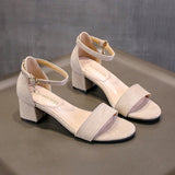 New Large-Size Sandals Women's Fashion In The Summer Of 2025 With High-Heeled Roman