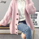 Women Knitted Kawaii Mujer Ins 2XL Solid All-match Casual Ulzzang Female Elegant Fashion Soft Korean Chic Outwear
