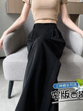 Suit Pants Hanging Woman Summer Small High-Grade Ice Silk Impenetrable Narrow Version Of Casual Straight