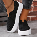 Zingj Large Size Platform Single Shoes Summer Wear Shallow Mouth Breathable A Hollow Out Fashion Casual Women's
