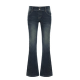 Retro Workwind Pocket Denim Micro-Tlaps Wash Water To Make Old Design Low-Rise Hottie Casual