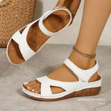 Asia Large-Size Magic Thick-Soled Sandals Women New Sewing Slope And Beach Cool Slippers