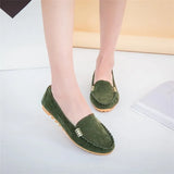 And Summer Round Head Flat Heded Shallow Shoes Single Shoes Metal Buckle Flat-Soled Women's Shoes Students Bean Shoes Casual Single