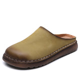 Time 99] Head-Level Cowhers Women Retro Handmade New Comfortable Flat Base Soft Base Birken