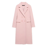New Blended Double-Dbutled Long Coat