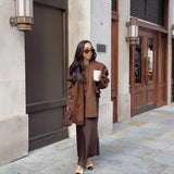 Women's Explosive Scarf Neckline Short Wool Long-Sleeved Casual Jacket