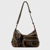 Vintage Motorcycle Pu Leather Crossbody BagOutfit