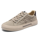 The Autumn Of 2025, The New Men's Shoes Fashion Niche Casual Men's Canvas Shoes With Low-Bottoms On The Flat Bottoms Of Men's