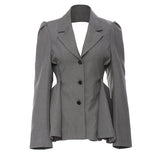 New Back Lotus Loaf Under The Suit To Collect Waist Thin Coat Suit Top Female