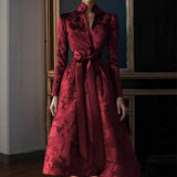 Elegant Spring And Autumn Long-Sleeved Vertevery Party Dress