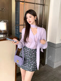 Xixi 13 Lines 2025 Spring New Korean Version Of The Relaxed Collar Shirt Women's Long Sleeve Top