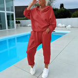 Women's Solid Color Hooded Sweatshirts In The Fall Of
