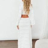 Spring 2025 Sweater Women's Long Sleeve Sexy Slighted Hottie Style Knitted Dress
