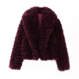 Women's ZA Autumn And Winter New Fashion With Fur Curly-Haired Fashion Short