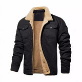 Men's Autumn And Winter New Men's Velvet Cotton Jacket Work Jacket Casual Jacket Men's