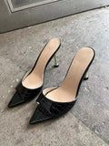 Pointed Cool Slippers Female High Heel Fish Mouth Fine Sandals Female Heel Shoes Female Heel