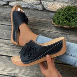 Spring And Summer New Slope Heded Toe Fish Mouth Slippers Women Cool Drag Large Size Women's