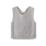 Women's Clothing 2025 Autumn New Street Fashion Vest Bow Sweater
