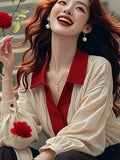 French Chiffon Shirts Spring 2025 New Chic Long Sleeve Clip