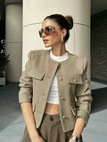 And Winter New Women's Small Fragrant Fashion Button Dress Short Suit Jacket