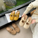 Bottom Bag Head Half Slippers Women Wear 2025 New Spring Flat Bottom Lazy One Foot Half To Birken