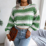 Wind Shooting 2025 Autumn And Winter Fashion Bumpy Long-Sleeved Knitted Sweater Women's