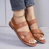Zingj Style Flat Bottom Open Toe Sandals Female Summer New Comfortable Wear Casual Versatile Plus Size Women's