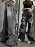 ripped boyfriend jeans with washed