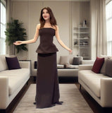 2025 New Women's Breast-Wear Pure Color Half-Dress Temperament Fashion