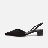 Sandals Women 2025 New Summer Simple Pointed Square Heel Women's High Heels Fine Fashion Women's Single