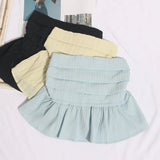 And Spicy Wind Wearing A Breast Vest Female Pressure Folded Word To Receive Waist Skirt Short Wrapped Chest-Clothed Backwear