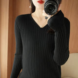 Zingj Sweater Female 2023 Spring And Autumn Knit Bottom Shirt Fashion Slim Long Sleeve Skin-Friendly Soft Bottom Top-Outfit
