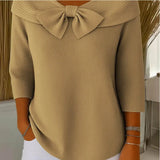 The New Autumn Of 2025, The French Thin Long-Sleeved Knitted Shirt Women's Early