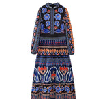 Women's Explosive Collar Print Long-Sleeved
