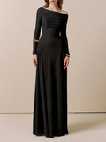 Bodydress Dress Women 2025 Autumn And Winter New Hanging Oblique Shoulder Design Folds Appear Slim Tea Break