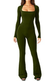 Women's Long-Sleeved Giose Waist-High-Legged Jump-Suited Jump-Suited Jump-Suited
