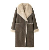 Women's Autumn And Winter New Double-Sided Two Sides Wearing A Long
