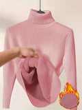 Thicken High-Neck Sweater Temperament Inside To Keep Warm Jacket