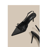 Bag Head Sandals Women 2025 Summer New Dress Cheongsam National Style Temperament Tip And Black High