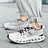 New Men's Ultra-Light Running Shoes Shock Absorbing Sneakers Men's Breathable Thick Bottom Flying Mesh Mesh Racing