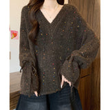 And Winter New Hook Hair Ball V. Loose Draw Rope Knitted Sweater Design Set