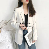 Zingj Suit Jacket Female 2024 Spring And Autumn New Korean Version Loose Students Long Jacket Casual Small Suit