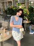 Xixi 13 Lines 2025 Spring New High Waist Half Skirt A Word Ass Short Skirt