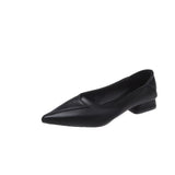 2025 New Sharp Head Soft And Comfortable Simple Simple Pure Color Fashion Single Shoes