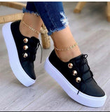 Casual Single-Shoe Women's New Round-Headed Thick-Soled Casual Viscose Shoes Single Shoes