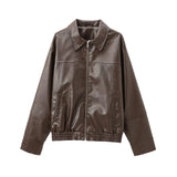 Women's Explosion New Imitation Leather Bomber Jacket