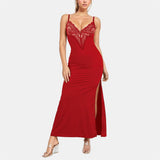 Sling Lace Dress Black Dress With Built-In Body