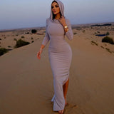 Zingj Women's Fall 2024 New Fashion, Slim Hooded, Slit And Women's