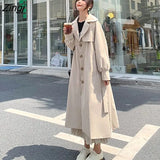 Women Elegant Popular Windbreaker Fall Outwear Clothes Date Wear Feminino Lovely England Style Fashion Adjustable